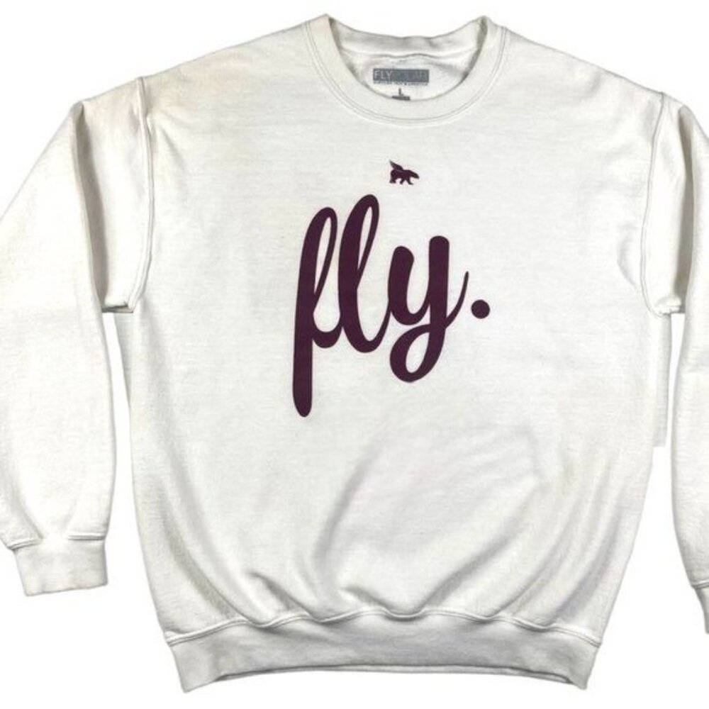 Flypolar White Fly Print Sz L